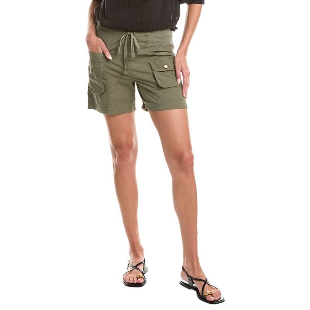 Xcvi Womens Felix Poplin Short, Gray